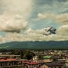 Mt Fuji on a mostly clear day, from Tokyo